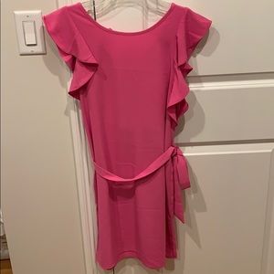 Pink dress with removable tie. NWT